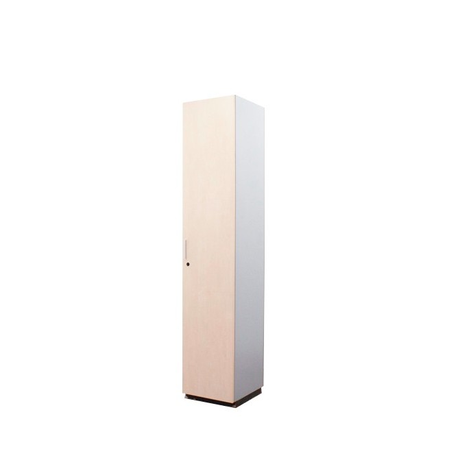 Armario alto estrecho todo puertas maple y gris de 45cm