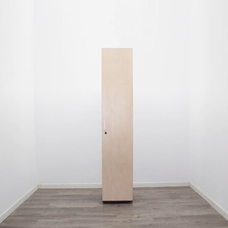 Armario alto estrecho todo puertas maple y gris de 45cm