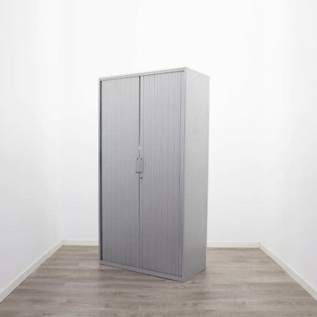Armario alto metálico con puertas de persina gris de 99cm