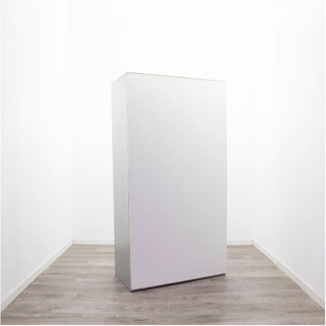 Armario alto metálico con puertas de persina gris de 99cm
