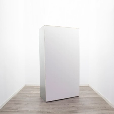Armario alto metálico con puertas de persina gris de 99cm