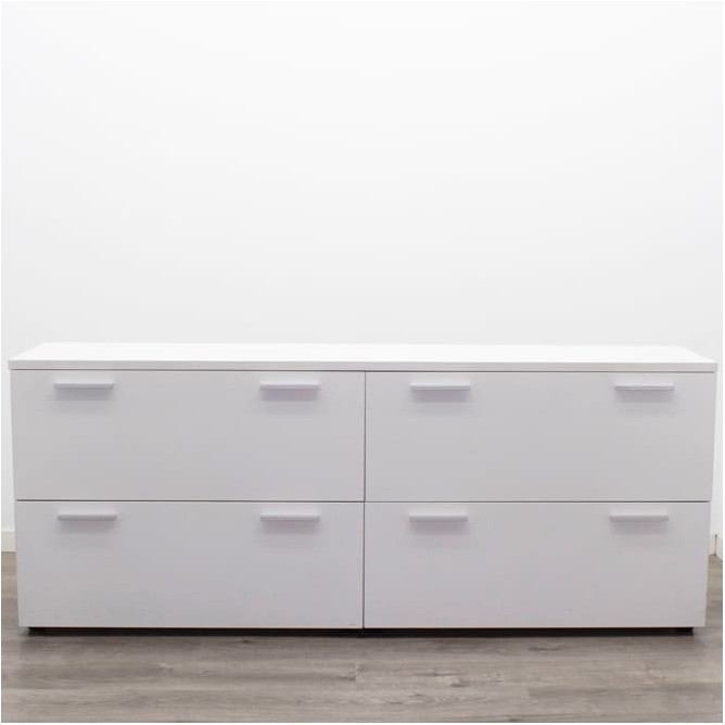 Archivador melamina con 4 cajones blancos de 180cm