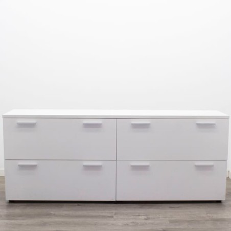 Archivador melamina con 4 cajones blancos de 180cm