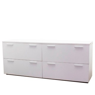 Archivador melamina con 4 cajones blancos de 180cm
