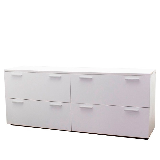 Archivador melamina con 4 cajones blancos de 180cm