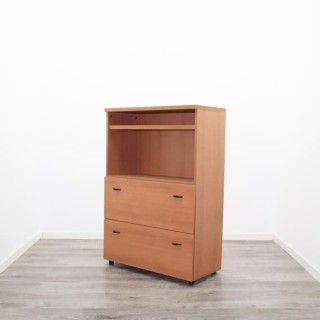 Armario archivador medio 2 archivadores bajos en peral de 90cm 2