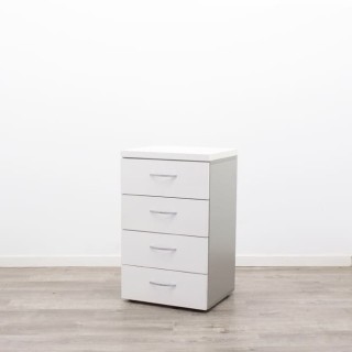 Armario bajo 4 cajones en gris y blanco 50cm 2