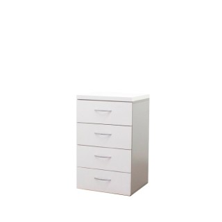 Armario bajo 4 cajones en gris y blanco 50cm