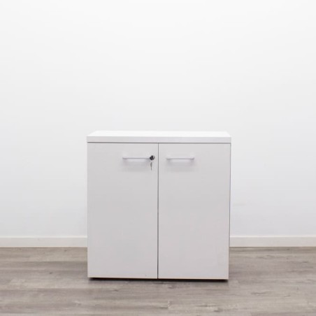 Armario bajo blanco con beta y envolvente gris 80cm