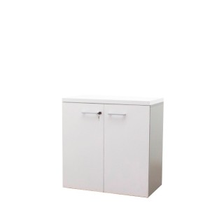 Armario bajo blanco con beta y envolvente gris 80cm
