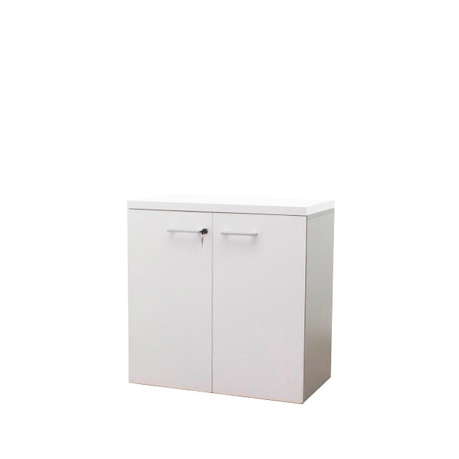 Armario bajo blanco con beta y envolvente gris 80cm