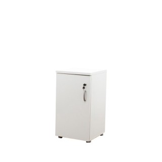 Armario bajo blanco con puertas y tiradores 80cm