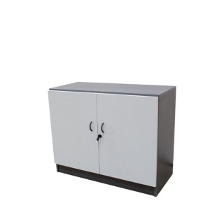 Armario bajo todo puertas color gris y grafito de 92,5cm 2