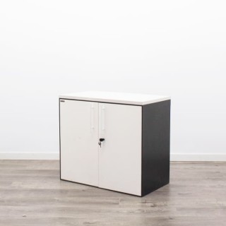 Armario bajo metálico blanco y gris de 80cm 2