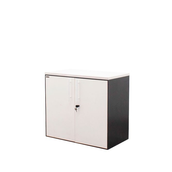 Armario bajo metálico blanco y gris de 80cm
