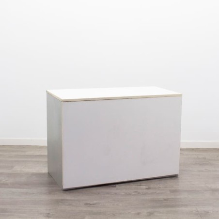 Armario metálico bajo gris puertas persiana de 100cm