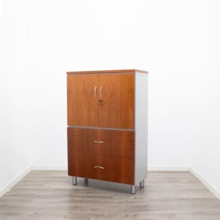 Armario medio archivador puertas altas y archivo bajo en peral de 92cm 2