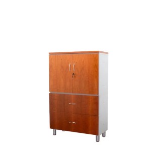Armario medio archivador puertas altas y archivo bajo en peral de 92cm