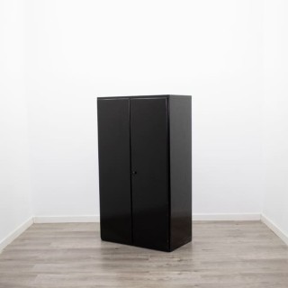 Armario medio todo puerta en negro de 74cm 2