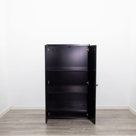 Armario medio todo puerta en negro de 74cm