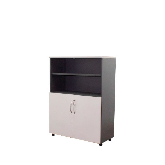 Armario medio gris y gris antracita de 92,5cm