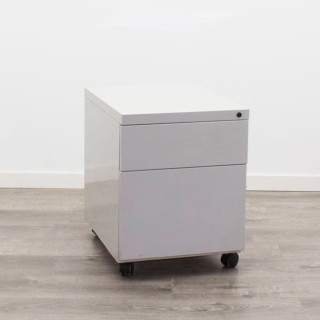 Cajonera metálica cajón y archivo en gris claro de 43,5cm 2