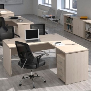 Mesa operativa Euro 2000 pata panel con o sin ala