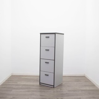 Archivador melamina en gris claro con 4 cajones de 45cm 2