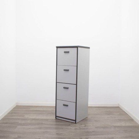 Archivador melamina en gris claro con 4 cajones de 45cm