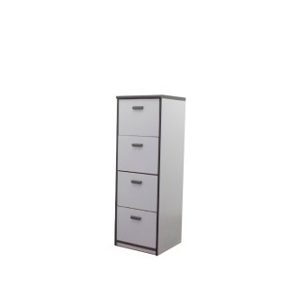 Archivador melamina en gris claro con 4 cajones de 45cm