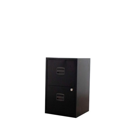 Archivador metálico bajo de 2 cajones negros de 41cm