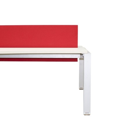 Mesa multipuestos de 4 puestos en blanco y gris de 328cm