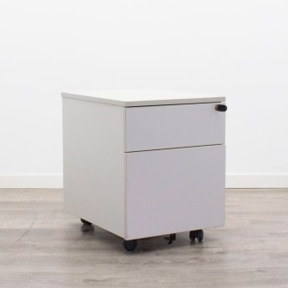 Cajonera cajón y archivo en gris claro sin tiradores 2