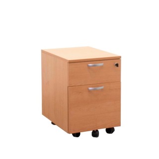 Cajonera cajón y archivo en roble con tiradores