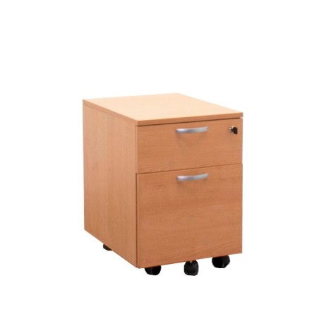 Cajonera cajón y archivo en roble con tiradores