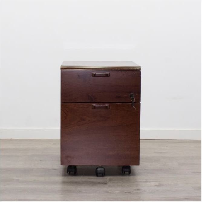 Cajonera cajón y archivo en nogal
