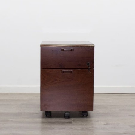Cajonera cajón y archivo en nogal