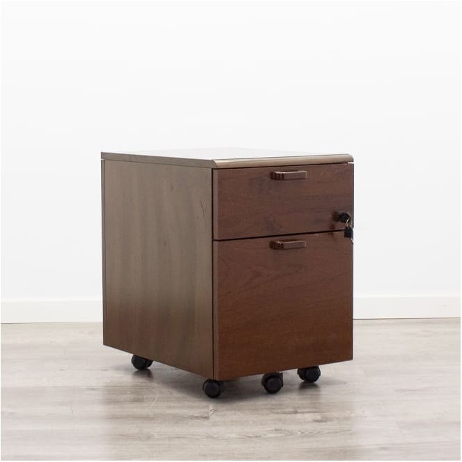 Cajonera cajón y archivo en nogal