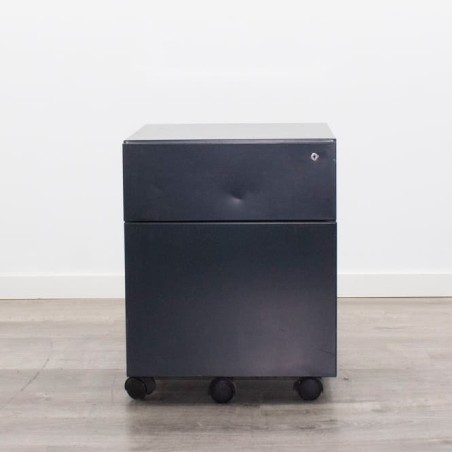 Cajonera metálica cajón y archivo en gris antracita