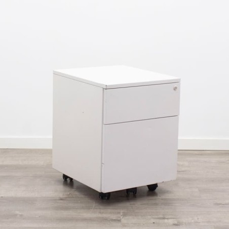 Cajonera metálica cajón y archivo en blanca