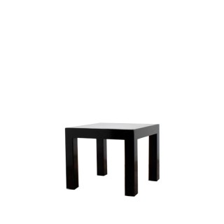 Mesa de rincón baja en negro lacado