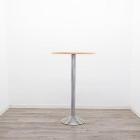 Mesa cafetería alta con tapa peral de 70cm