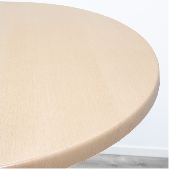 Mesa cafetería alta con tapa peral de 70cm