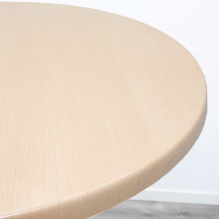 Mesa cafetería alta con tapa peral de 70cm