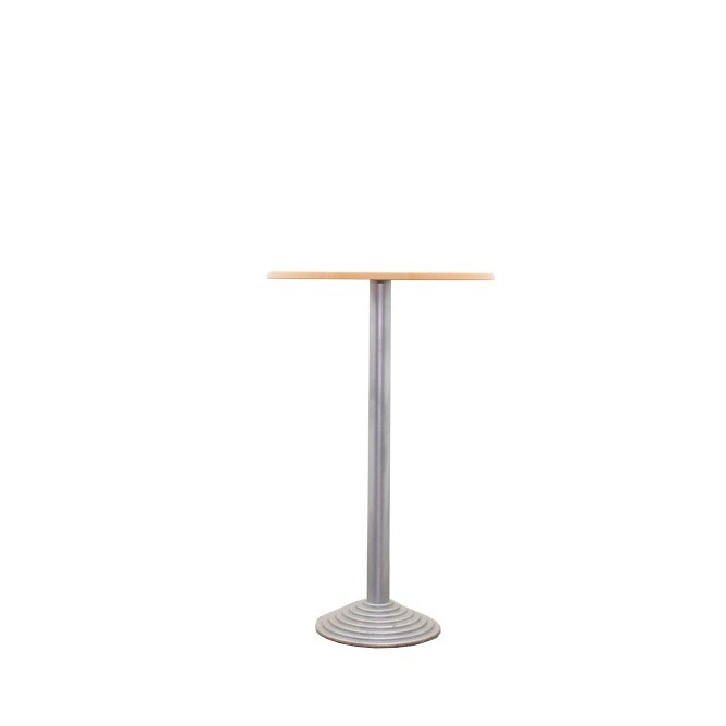 Mesa cafetería alta con tapa peral de 70cm
