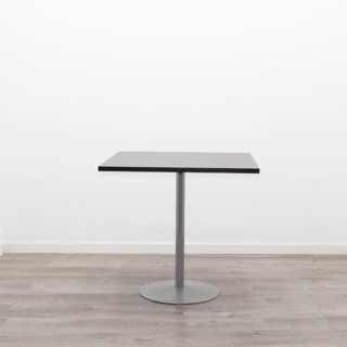 Mesa auxiliar en wengué y peana gris de 80cm 2