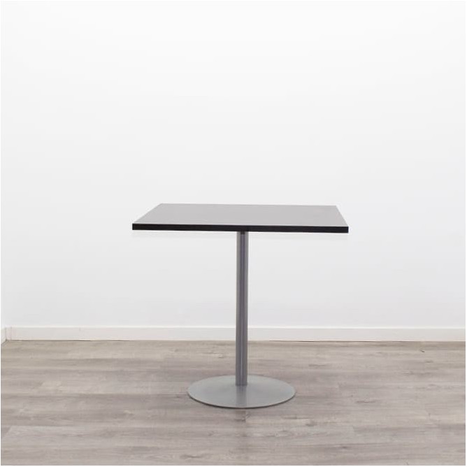 Mesa auxiliar en wengué y peana gris de 80cm