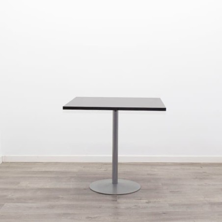 Mesa auxiliar en wengué y peana gris de 80cm