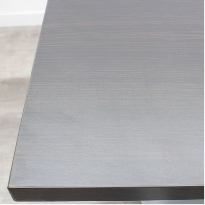 Mesa auxiliar en wengué y peana gris de 80cm