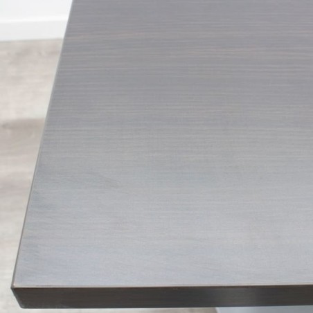 Mesa auxiliar en wengué y peana gris de 80cm